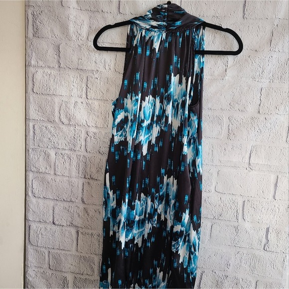 Derek Lam For Design Nation Blue And Black Bubble Hem Midi Dress SZ S - Picture 2 of 9